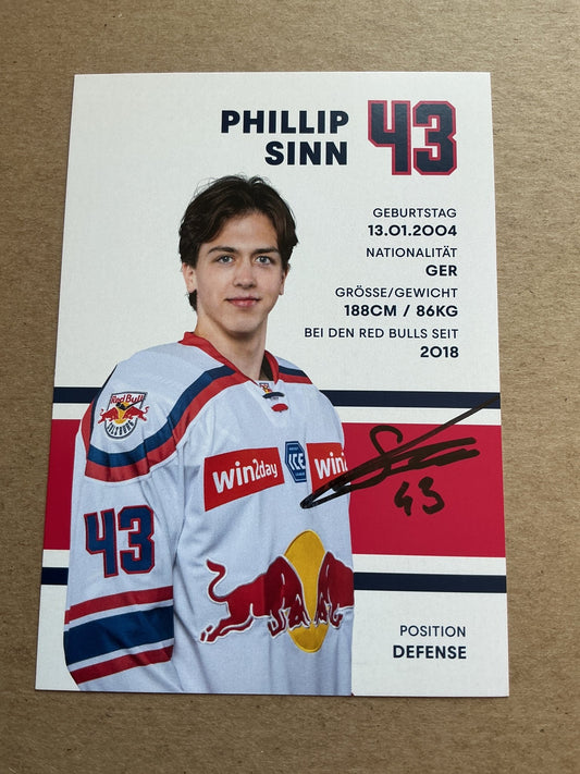 Phillip Sinn, Germany 🇩🇪 EC Red Bull Salzburg 2024/25 hand signed - Autographs-World