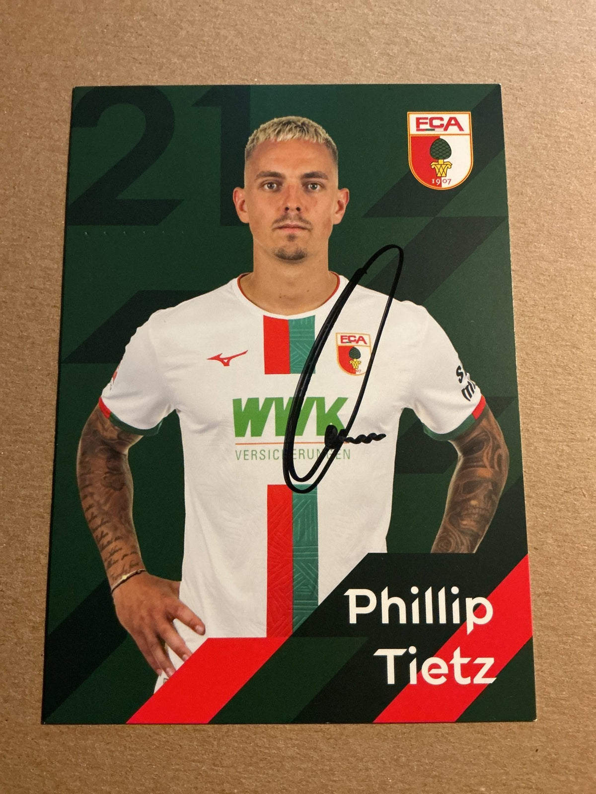 Phillip Tietz, Germany 🇩🇪 FC Augsburg 2023/24 hand signed - Autographs-World