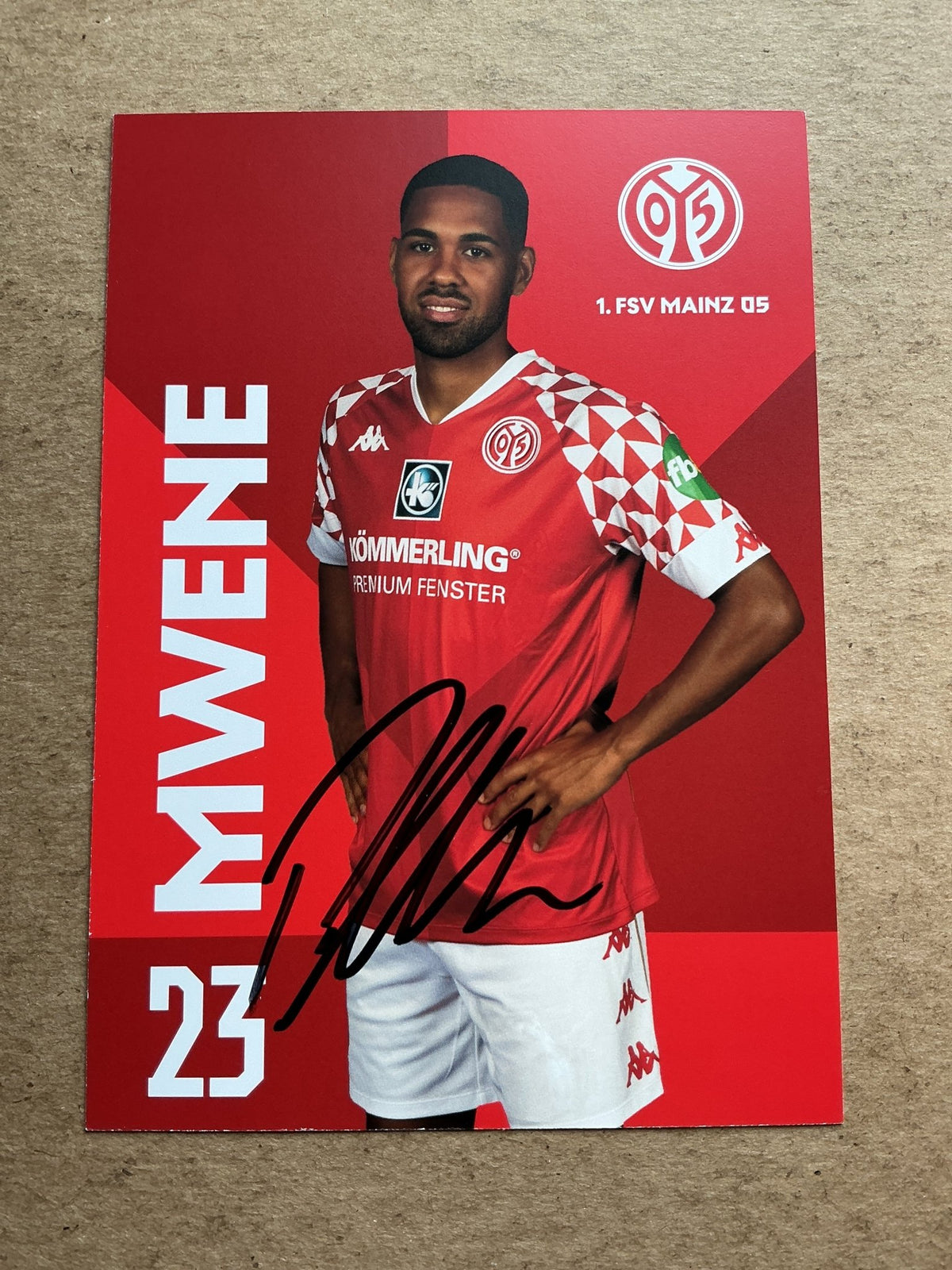 Phillipp Mwene, Austria 🇦🇹 FSV Mainz 05 2020/21 hand signed - Autographs-World