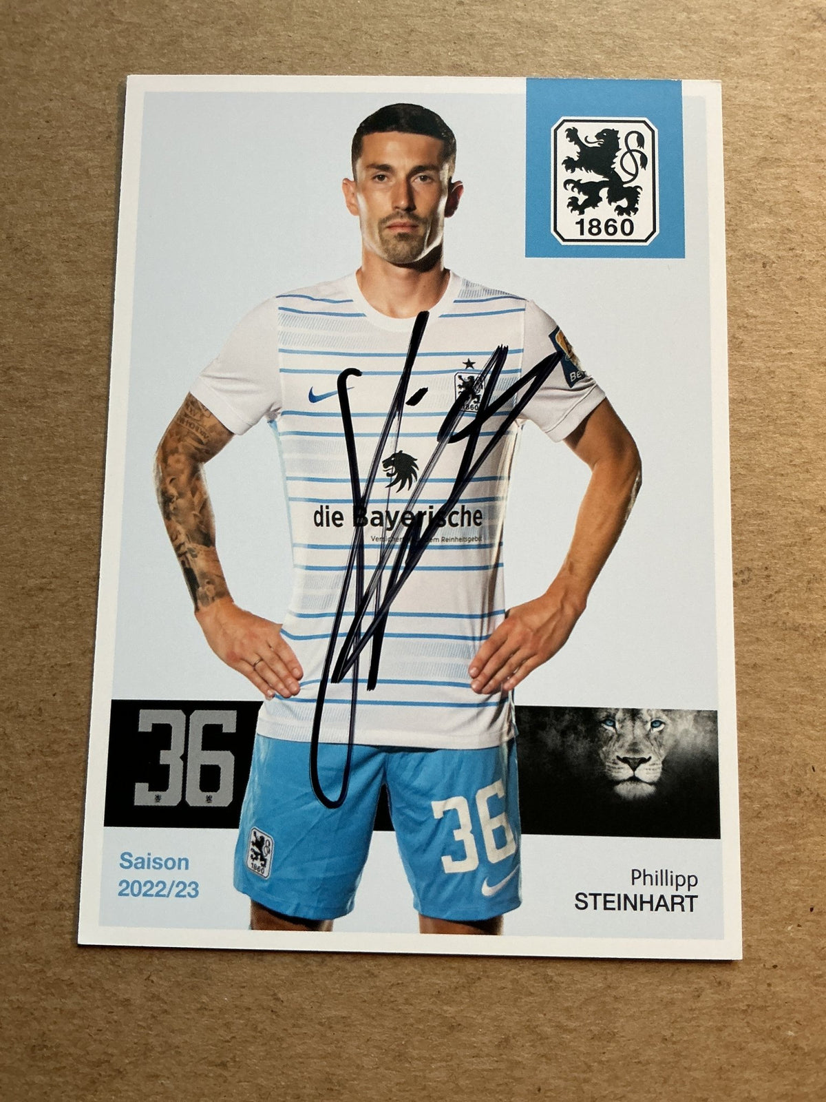 Phillipp Steinhart, Germany 🇩🇪 TSV 1860 München 2022/23 hand signed - Autographs-World