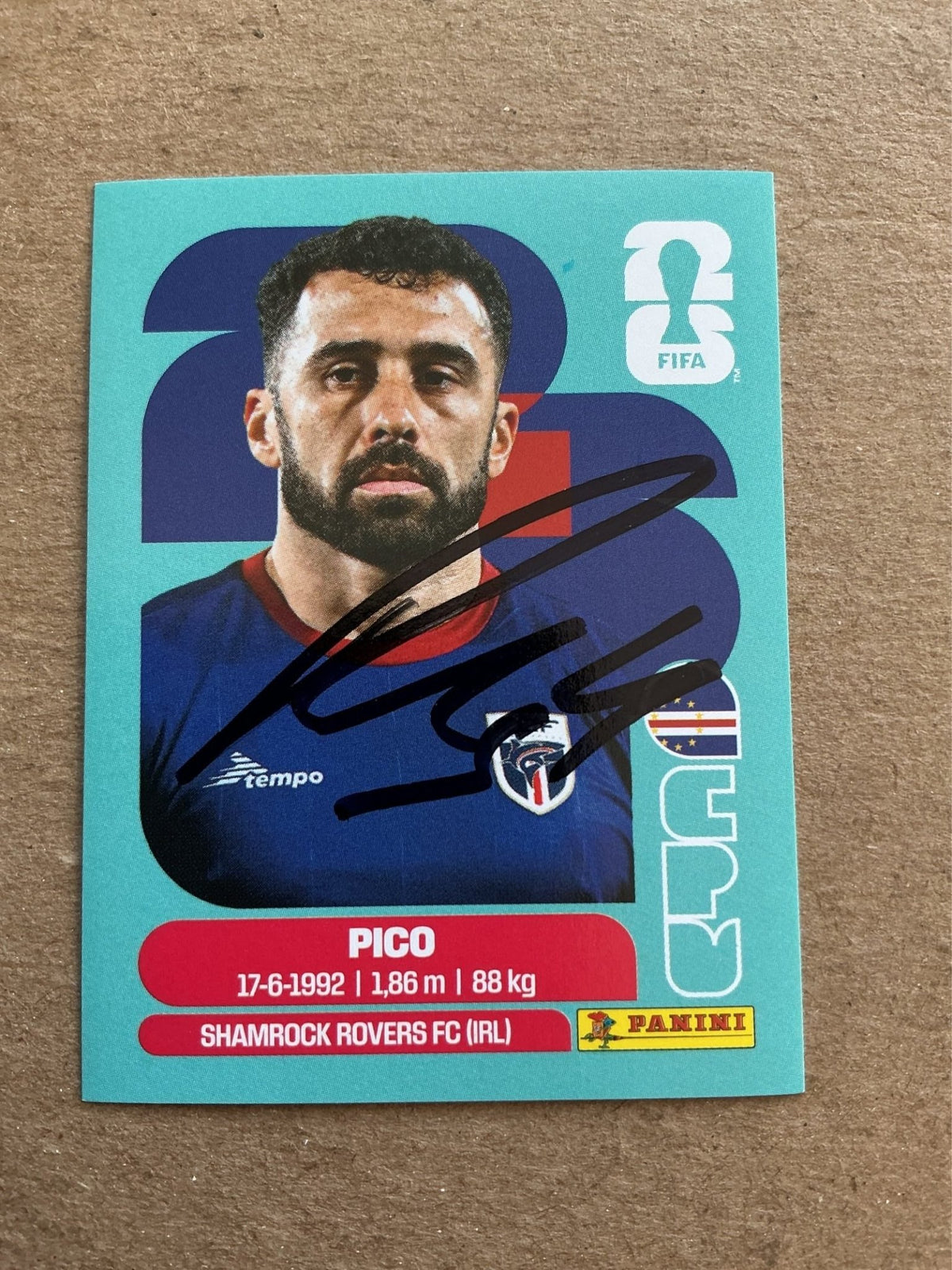 Pico, Cape Verde 🇨🇻 FIFA World Cup 2026 Panini hand signed - Autographs-World