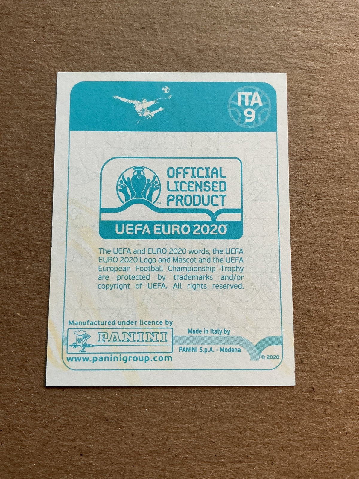 Pierluigi Gollini, Italy 🇮🇹 UEFA Euro 2020 Panini hand signed - Autographs-World
