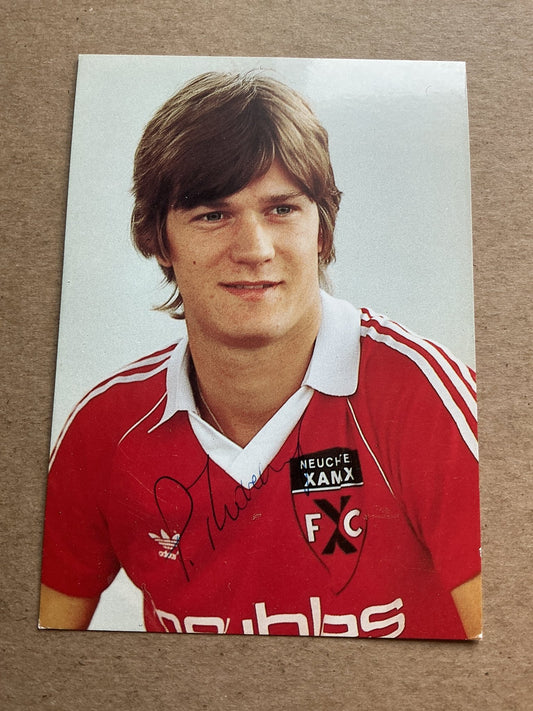 Pierre Thevenaz, Switzerland 🇨🇭 Neuchatel Xamax 1982/83 hand signed - Autographs-World