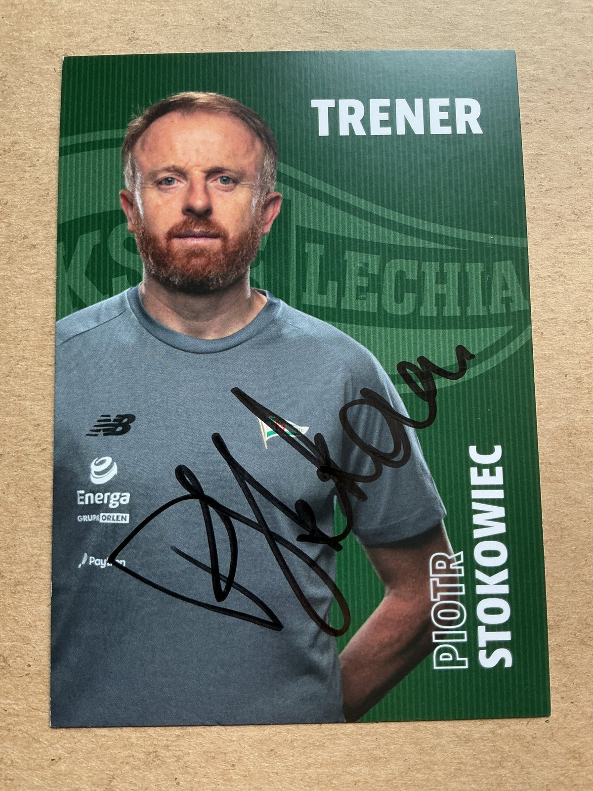 Piotr Stokowiec, Poland 🇵🇱 Lechia Gdansk 2020/21 hand signed - Autographs-World
