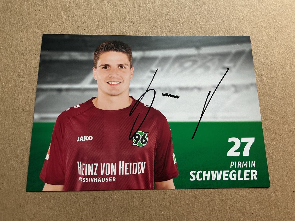 Pirmin Schwegler, Switzerland 🇨🇭 Hannover 96 2018/19 hand signed - Autographs-World
