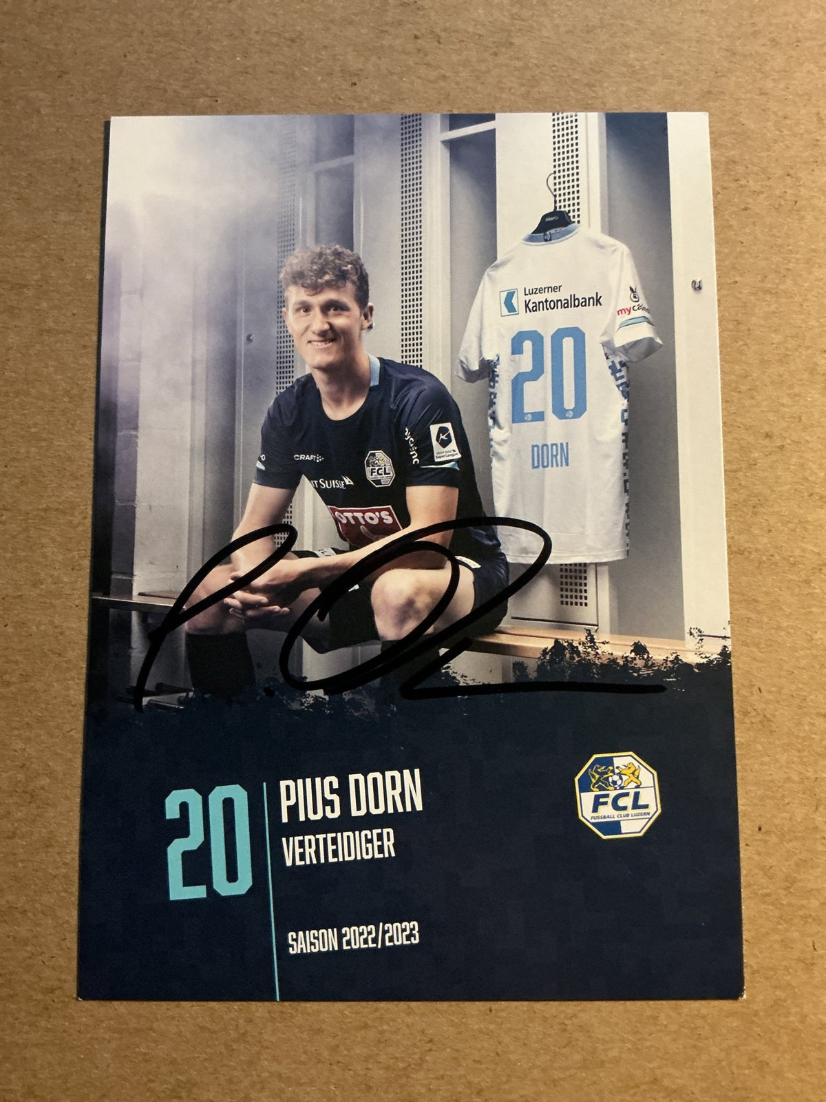Pius Dorn, Germany 🇩🇪 FC Luzern 2022/23 hand signed - Autographs-World