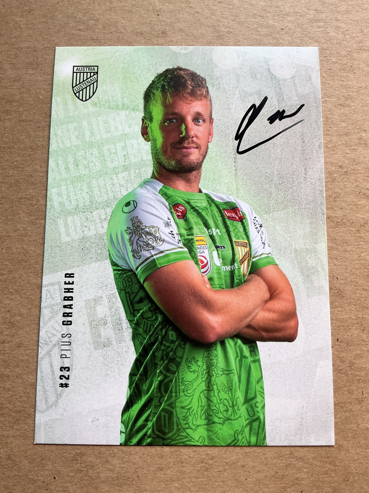 Pius Grabher, Austria 🇦🇹 SC Austria Lustenau 2023/24 hand signed - Autographs-World