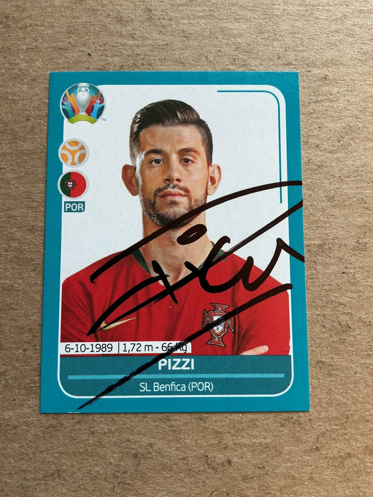 Pizzi, Portugal 🇵🇹 UEFA Euro 2020 Panini hand signed - Autographs-World