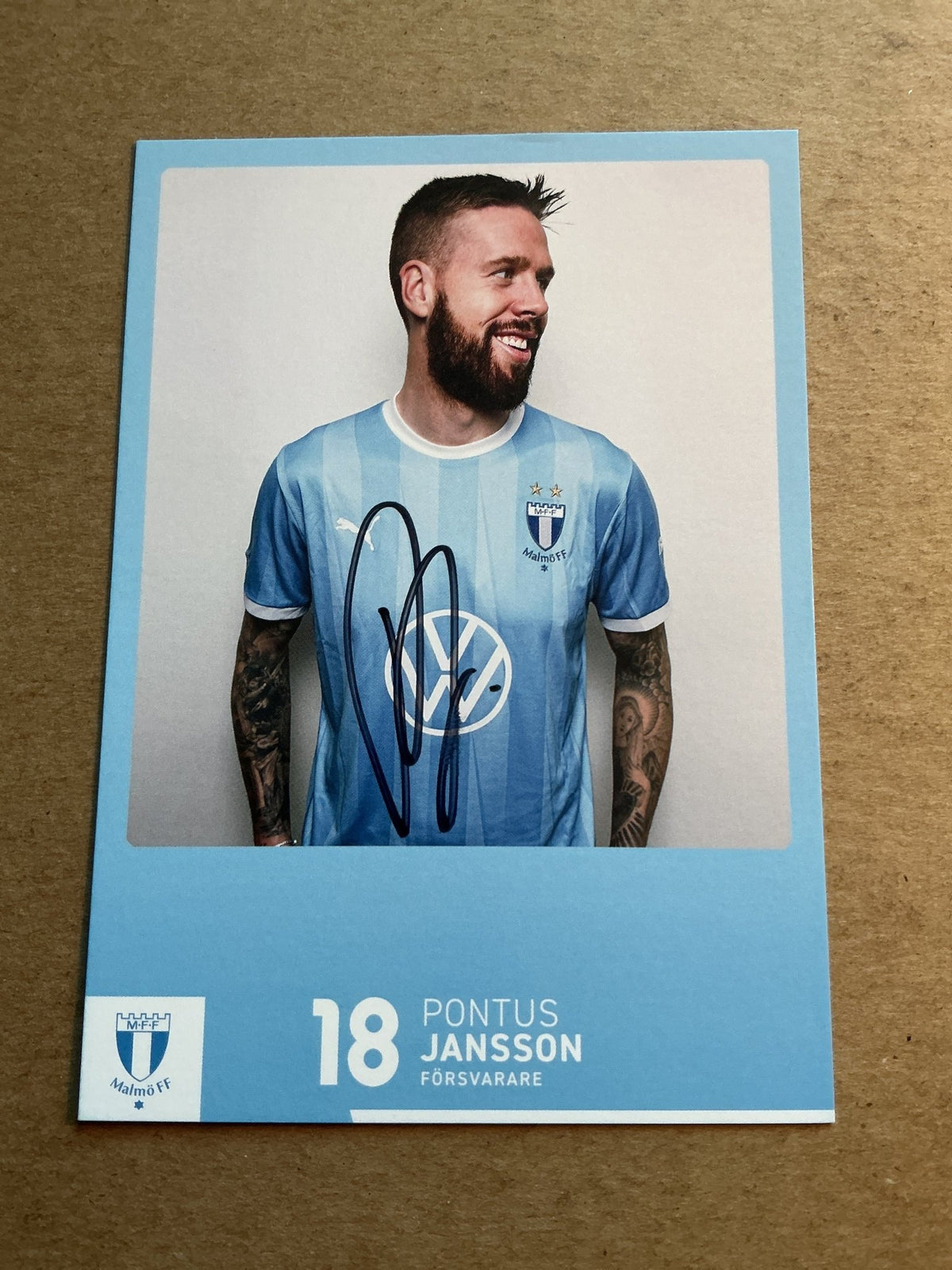 Pontus Jansson, Sweden 🇸🇪 Malmö FF 2023/24 hand signed - Autographs-World