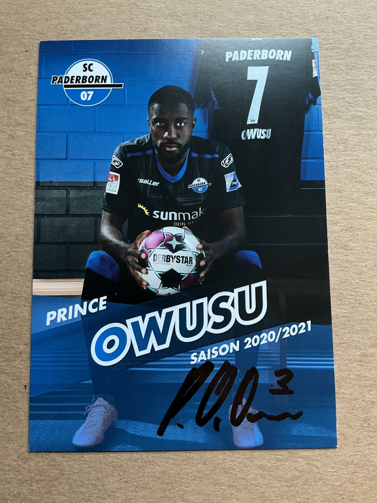 Prince Owusu, Germany 🇩🇪 SC Paderborn 07 2020/21 hand signed - Autographs-World