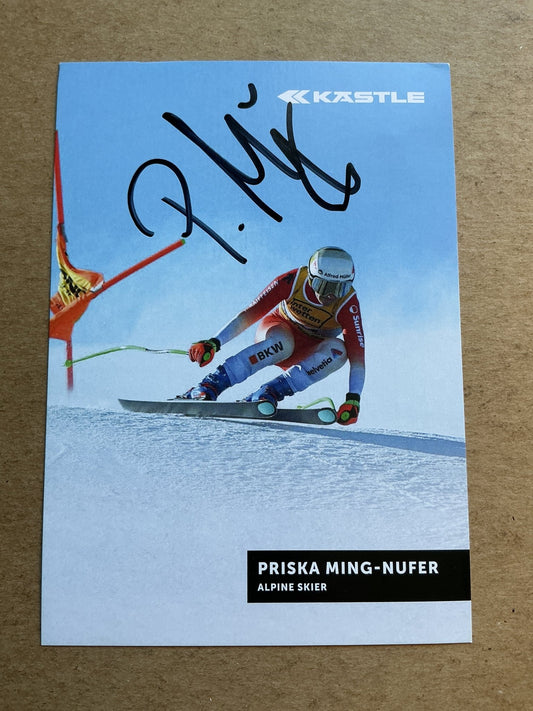 Priska Ming-Nufer, Switzerland 🇨🇭 Alpine Winter 2025/26 hand signed - Autographs-World