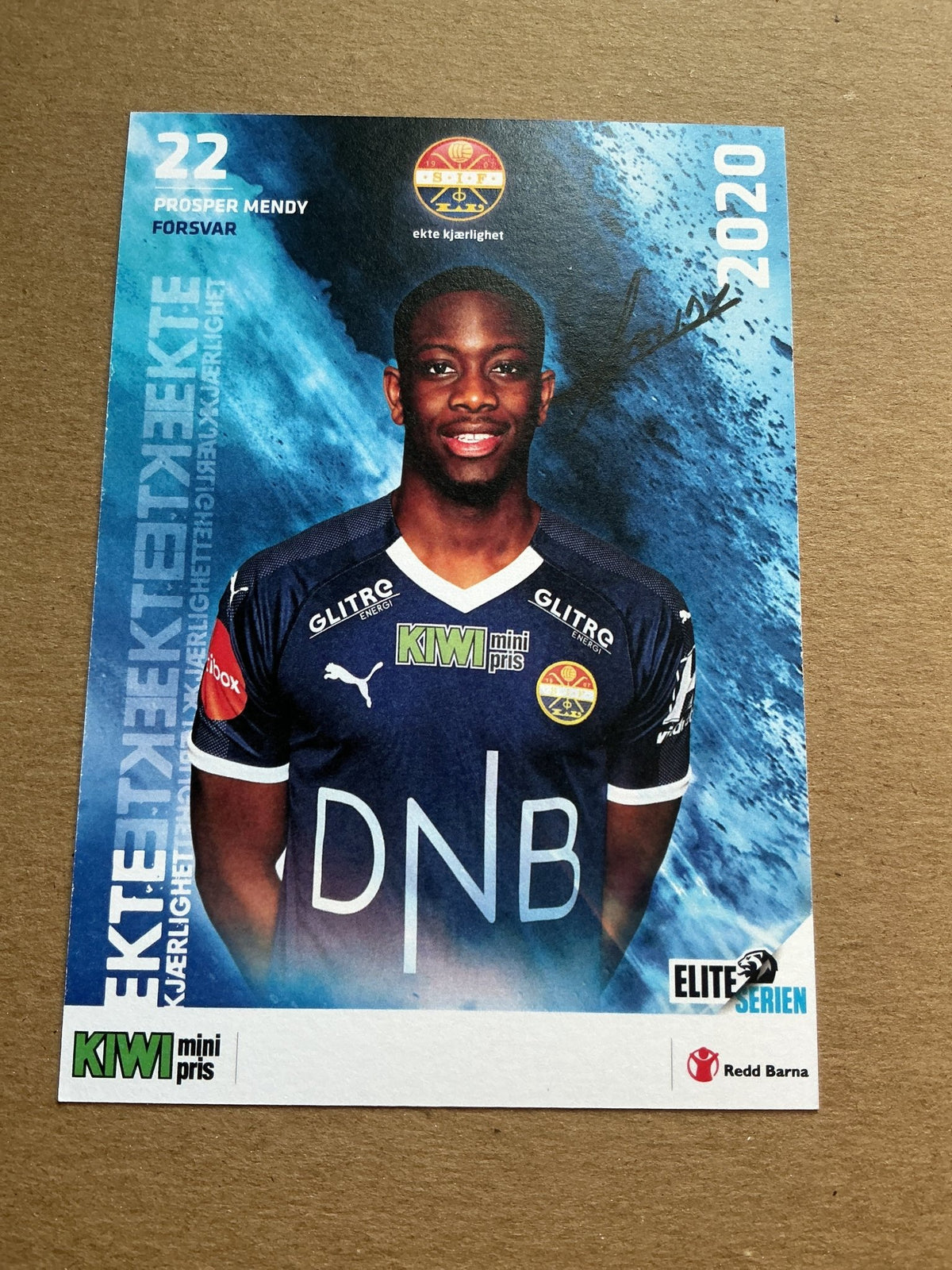 Prosper Mendy, Guinea-Bissau 🇬🇼 Strømsgodset IF 2020/21 hand signed - Autographs-World