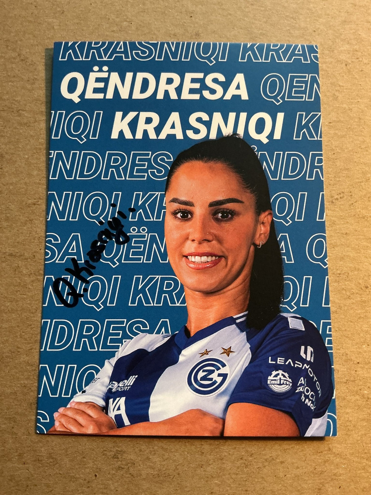 Qëndresa Krasniqi, Albania 🇦🇱 Grasshopper Club Zürich 2025/26 hand signed - Autographs-World