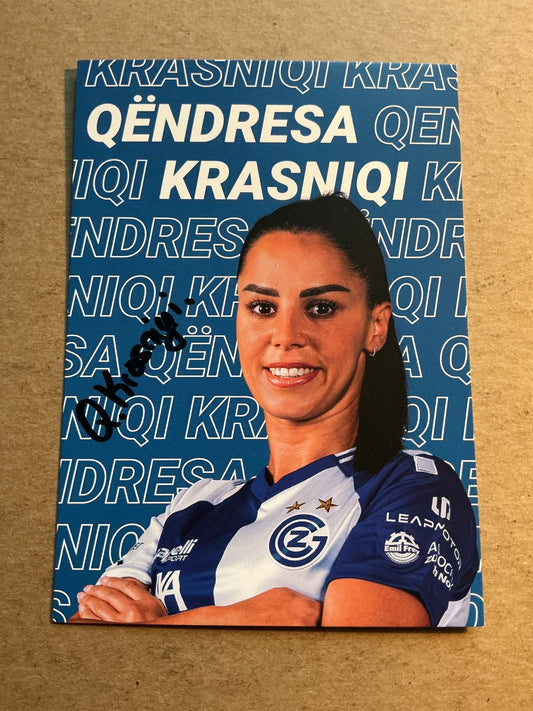 Qëndresa Krasniqi, Albania 🇦🇱 Grasshopper Club Zürich 2025/26 hand signed - Autographs-World