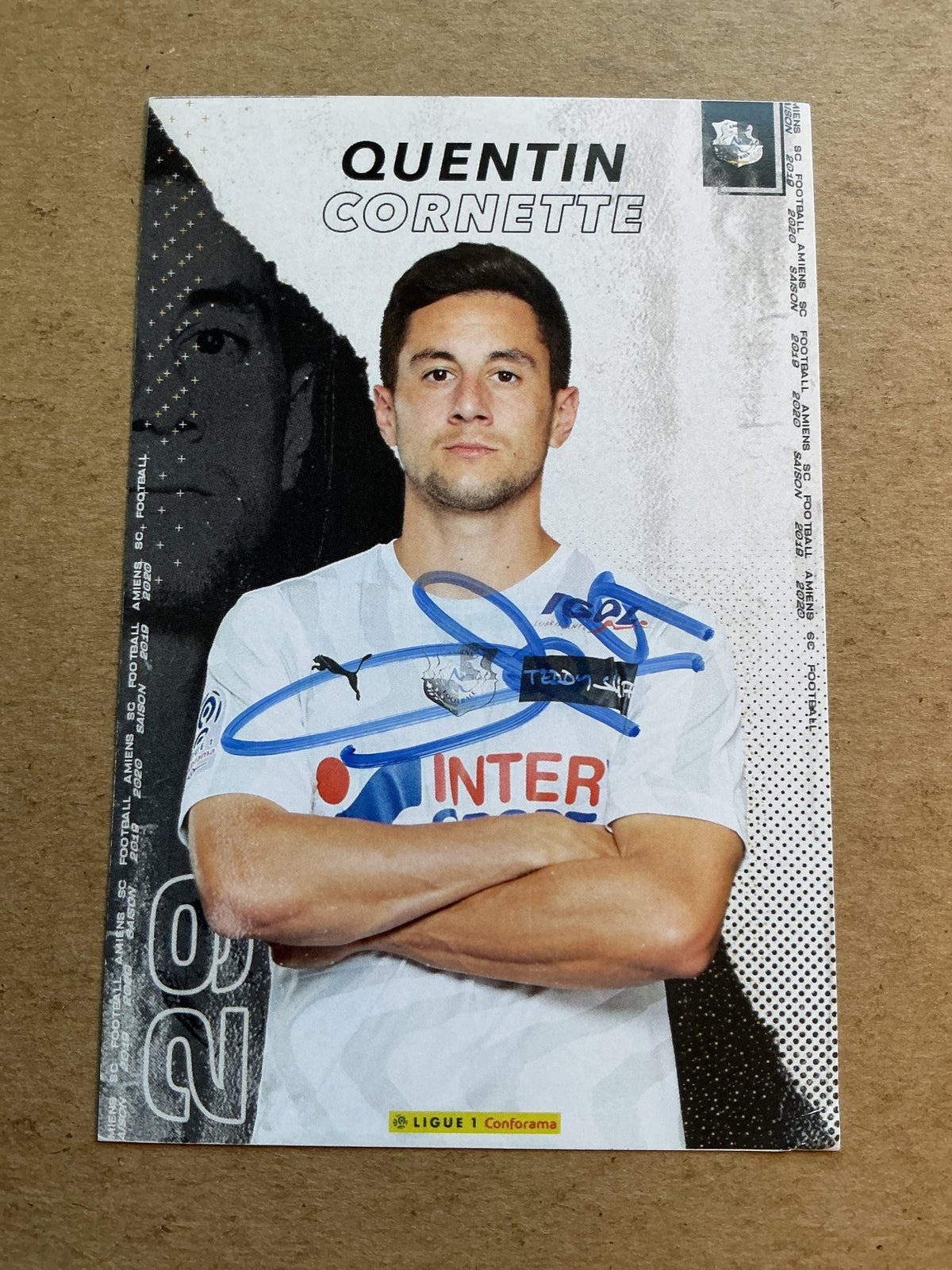 Quentin Cornette, France 🇫🇷 Amiens SC 2019/20 hand signed - Autographs-World