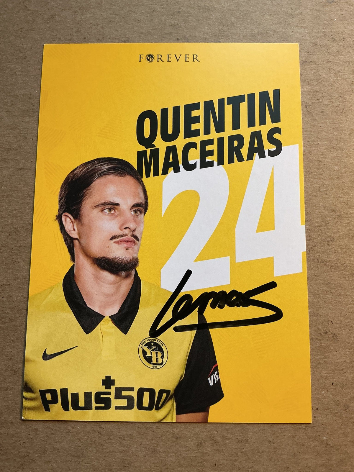 Quentin Maceiras, Switzerland 🇨🇭 BSC Young Boys 2020/21 hand signed - Autographs-World