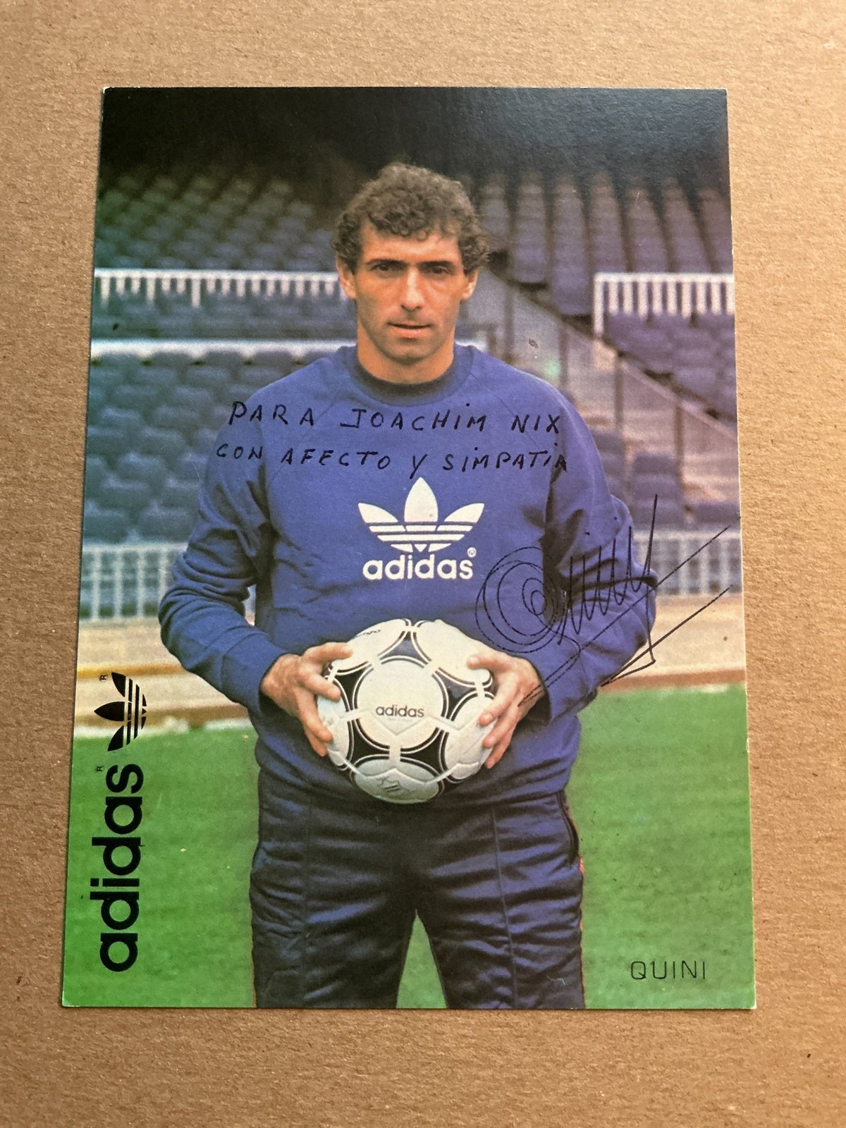 Quini, Spain 🇪🇸 FC Barcelona 1982/83 hand signed - Autographs-World