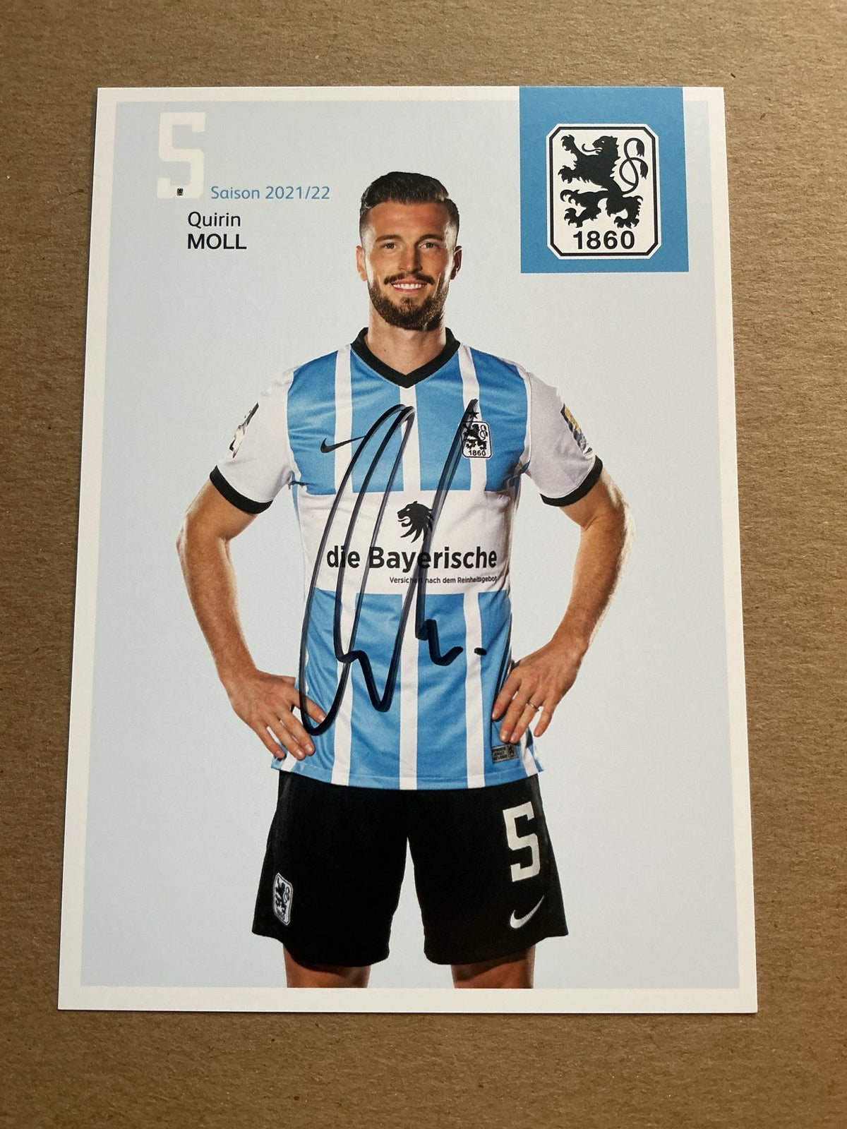 Quirin Moll, Germany 🇩🇪 TSV 1860 München 2021/22 hand signed - Autographs-World