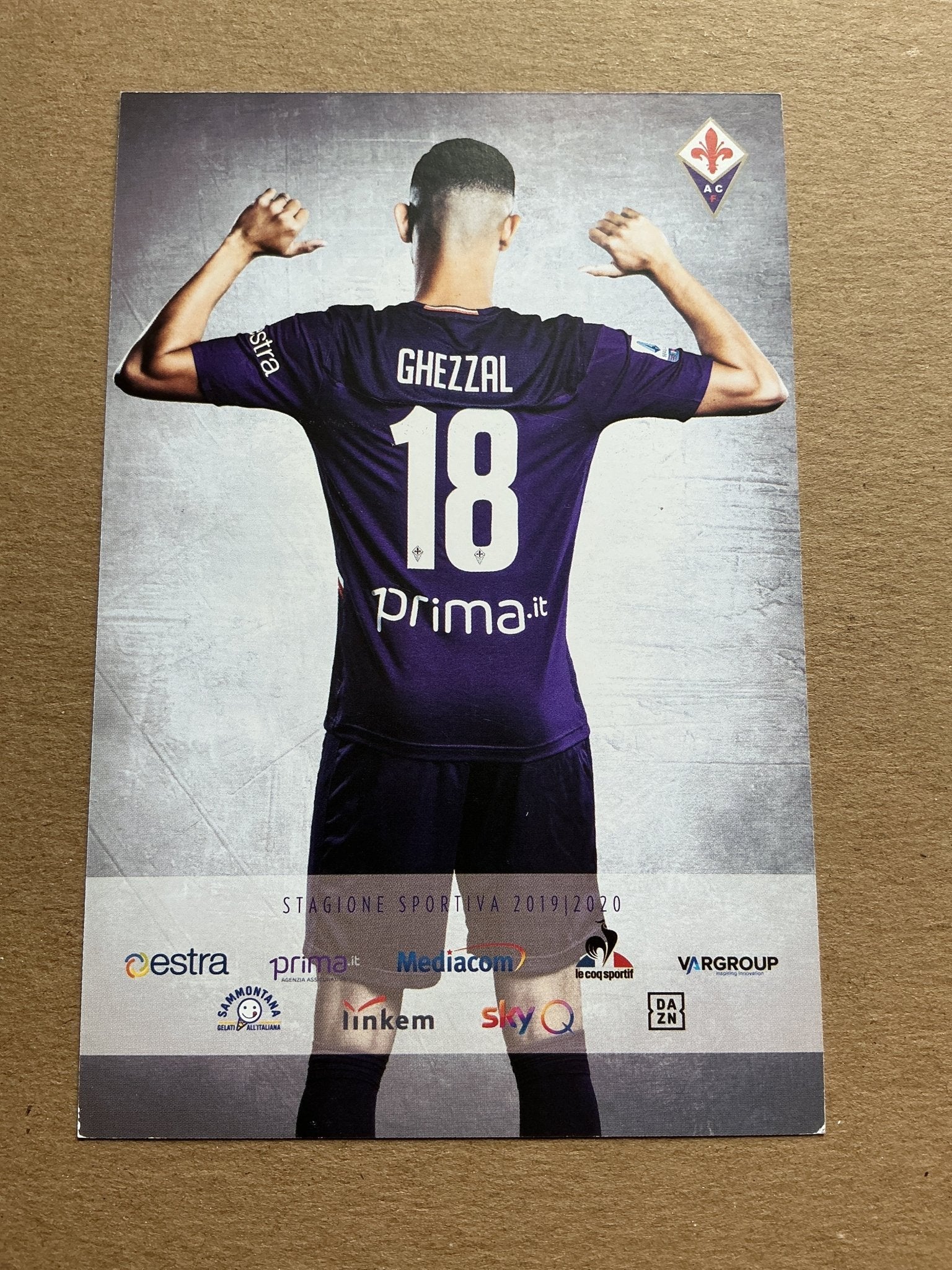 Rachid Ghezzal, Algeria 🇩🇿 ACF Fiorentina 2019/20 hand signed - Autographs-World