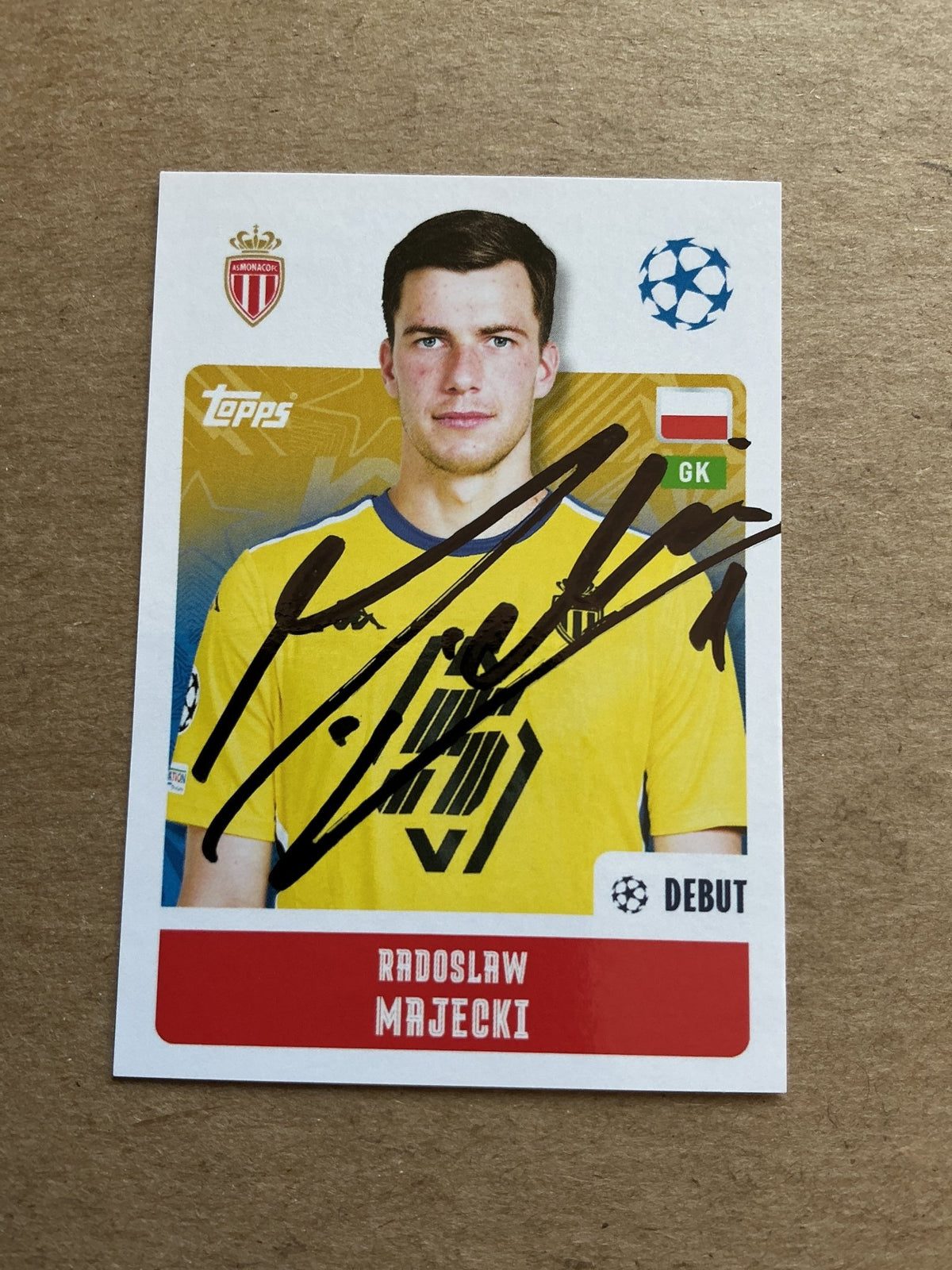 Radoslaw Majecki, Poland 🇵🇱 AS Monaco 2024/25 Topps hand signed - Autographs-World
