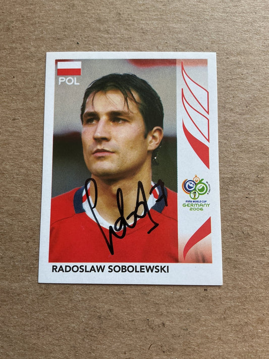 Radoslaw Sobolewski, Poland 🇵🇱 FIFA World Cup 2006 Panini hand signed - Autographs-World