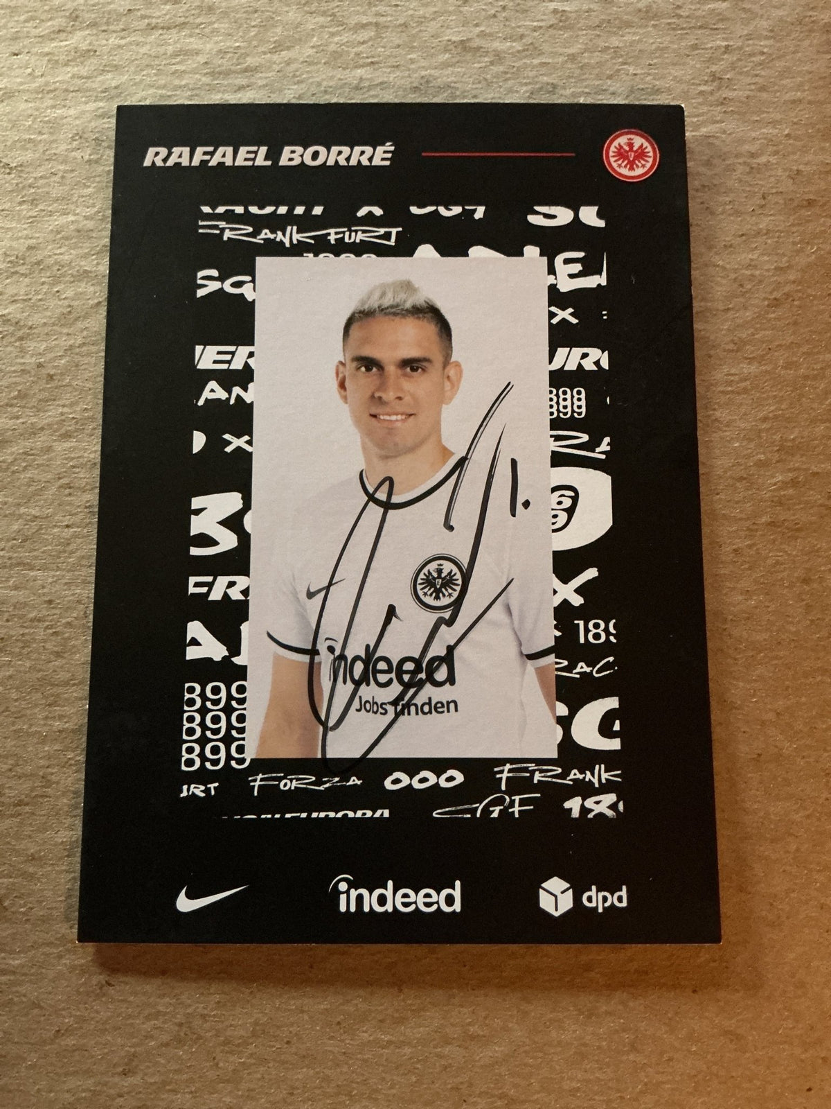 Rafael Borré, Colombia 🇨🇴 Eintracht Frankfurt 2022/23 hand signed - Autographs-World