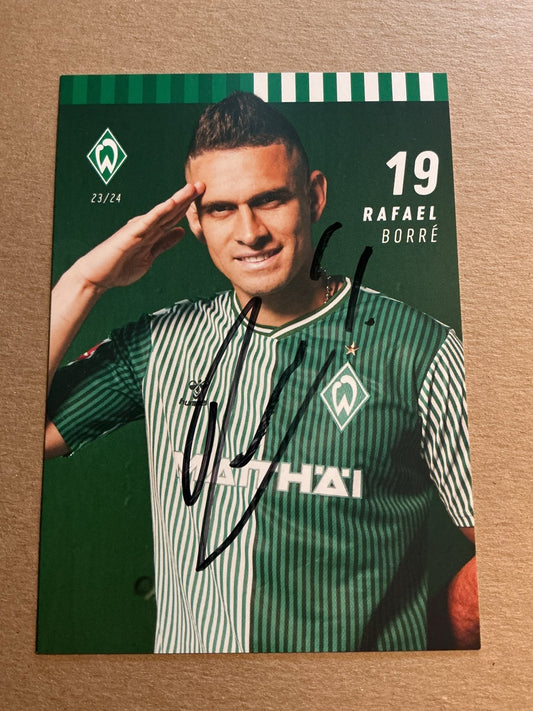 Rafael Borre, Colombia 🇨🇴 SV Werder Bremen 2023/24 hand signed - Autographs-World