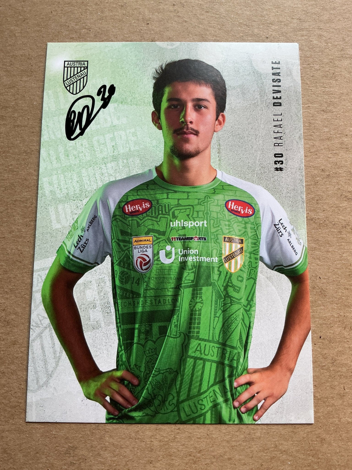 Rafael Devisate, Brazil 🇧🇷 SC Austria Lustenau 2023/24 hand signed - Autographs-World