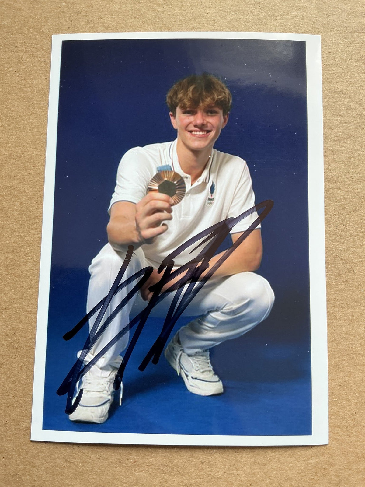 Rafael Fente-Damers, France 🇫🇷 Swimming Olympics 2024 hand signed - Autographs-World