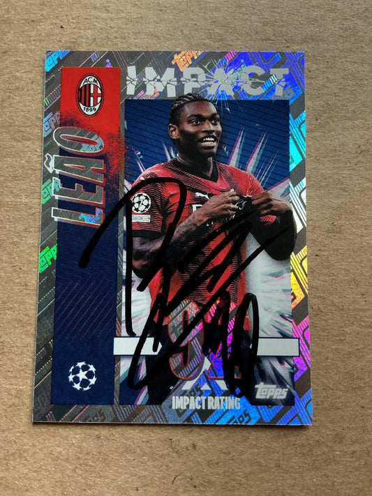 Rafael Leao, Portugal 🇵🇹 AC Milan 2023/24 Topps hand signed - Autographs-World