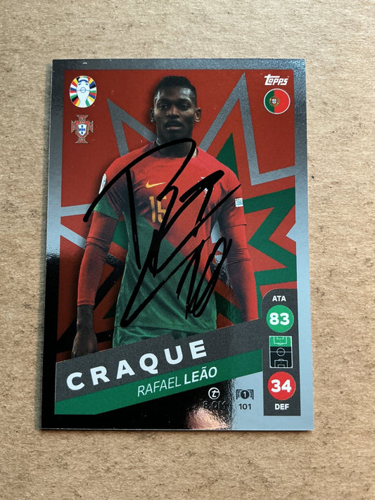 Rafael Leão, Portugal 🇵🇹 UEFA Euro 2024 hand signed - Autographs-World