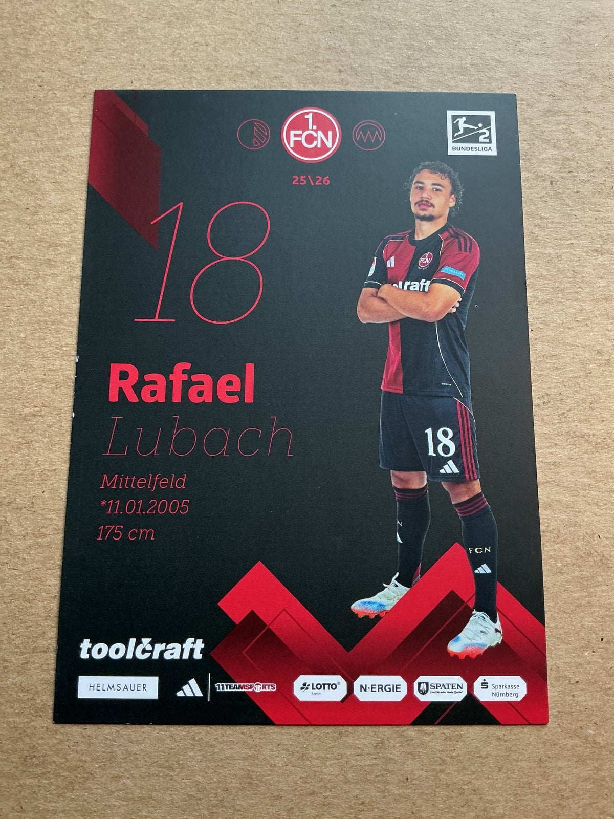 Rafael Lubach, Germany 🇩🇪 1.FC Nürnberg 2025/26 hand signed - Autographs-World