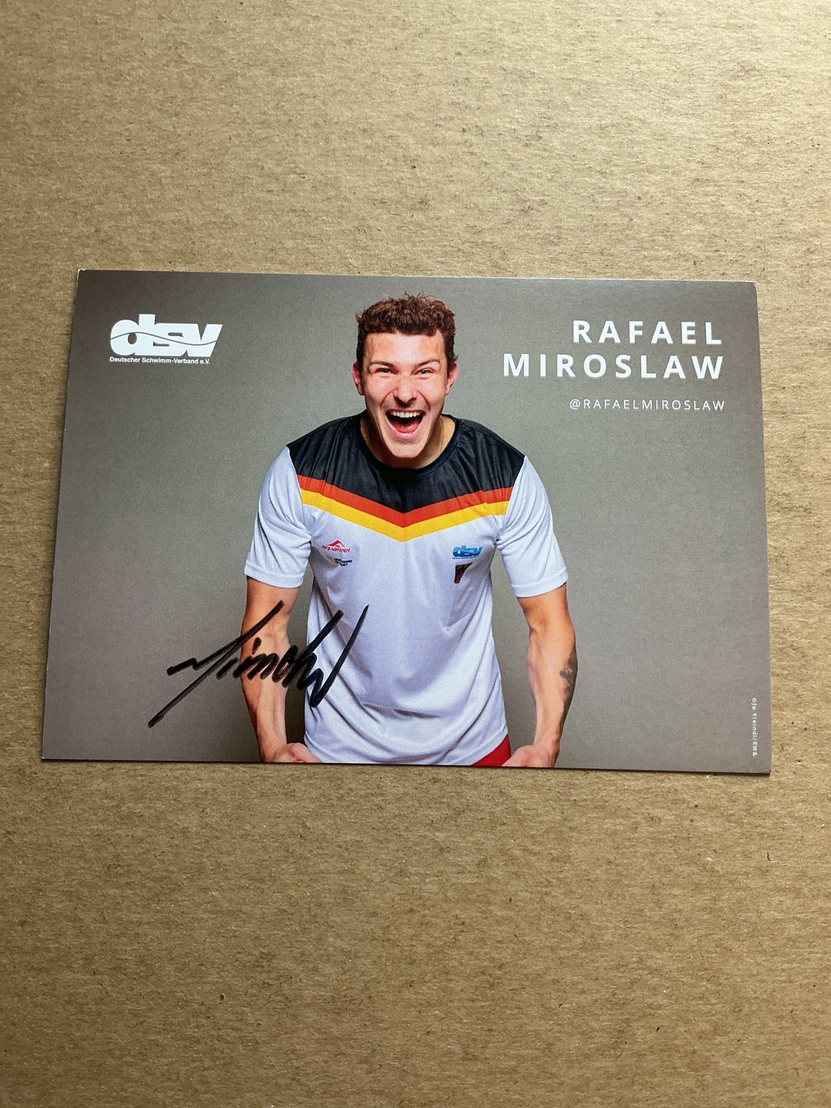 Rafael Miroslaw, Germany 🇩🇪 Swimming Summer Olympics 2024 hand signed - Autographs-World