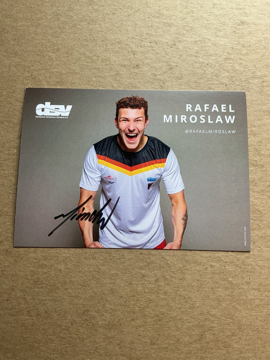 Rafael Miroslaw, Germany 🇩🇪 Swimming Summer Olympics 2024 hand signed - Autographs-World