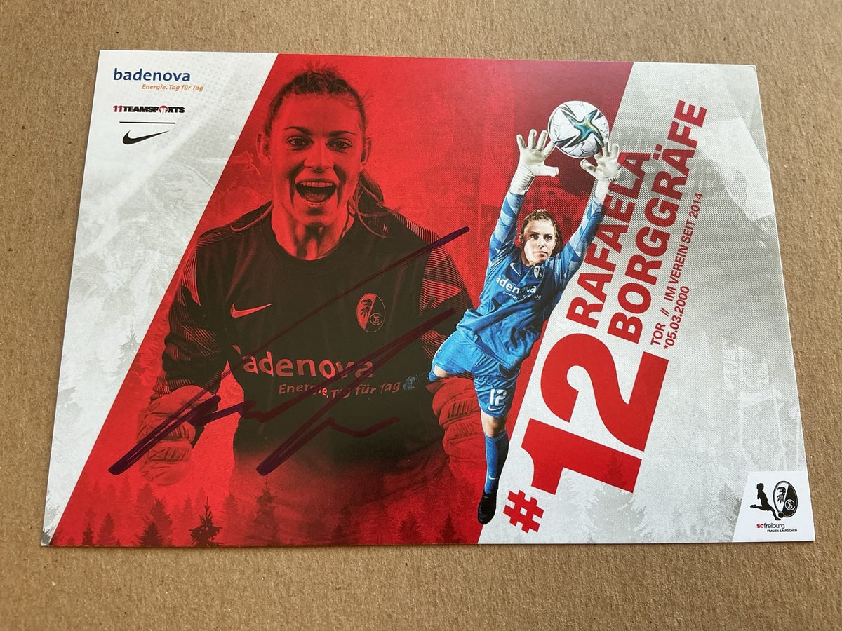 Rafaela Borggräfe, Germany 🇩🇪 SC Freiburg 2021/22 hand signed - Autographs-World
