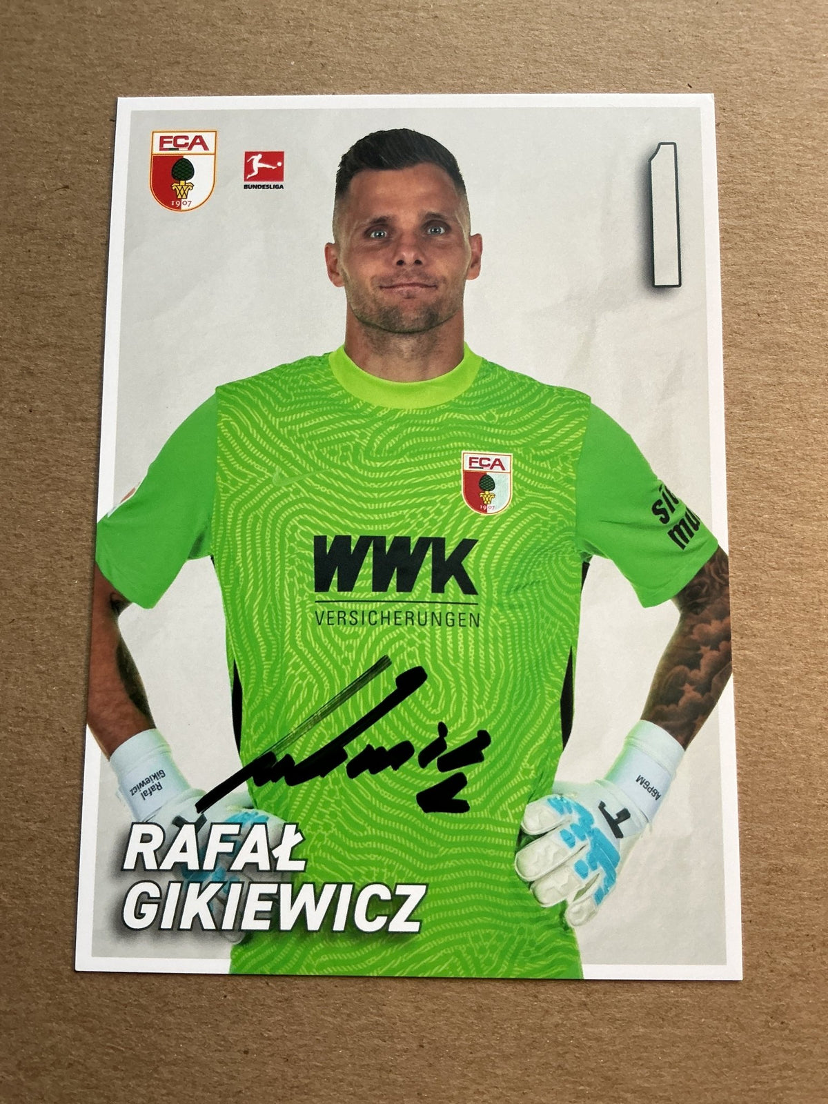 Rafał Gikiewicz, Poland 🇵🇱 FC Augsburg 2021/22 hand signed - Autographs-World