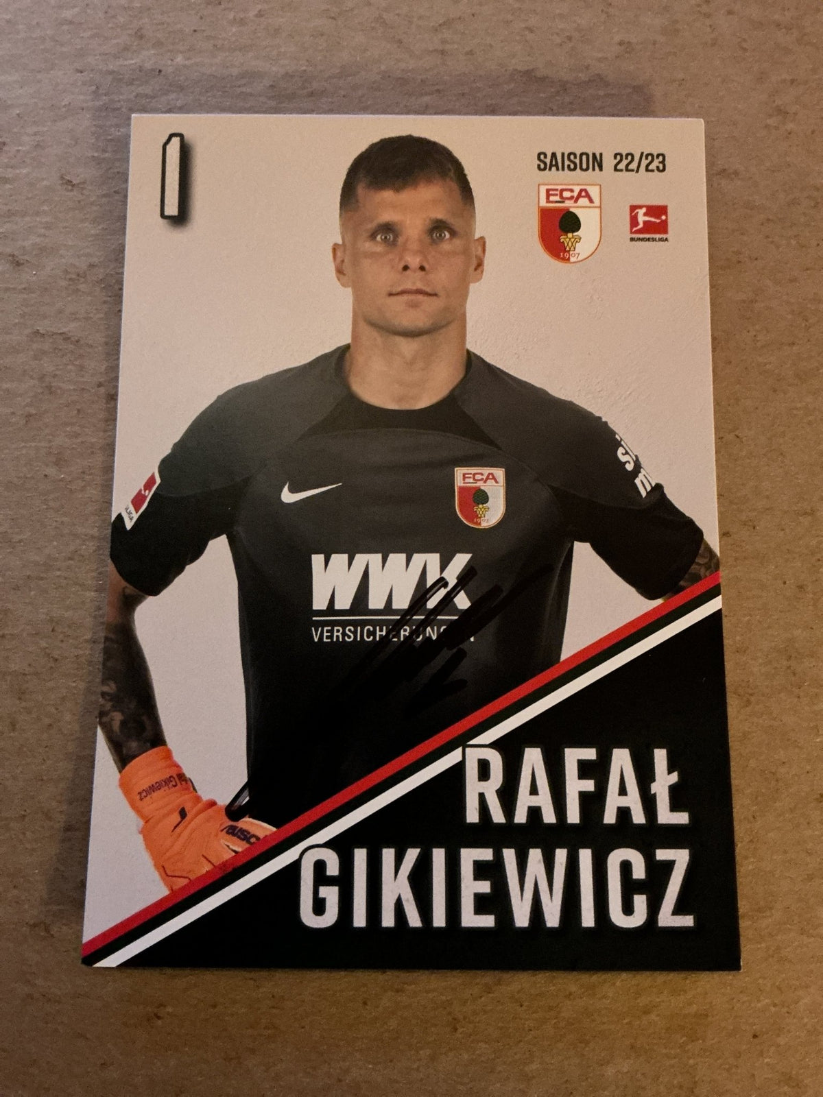 Rafał Gikiewicz, Poland 🇵🇱 FC Augsburg 2022/23 hand signed - Autographs-World