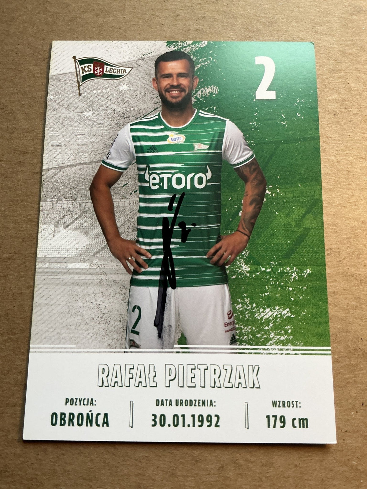Rafał Pietrzak, Poland 🇵🇱 Lechia Gdansk 2022/23 hand signed - Autographs-World