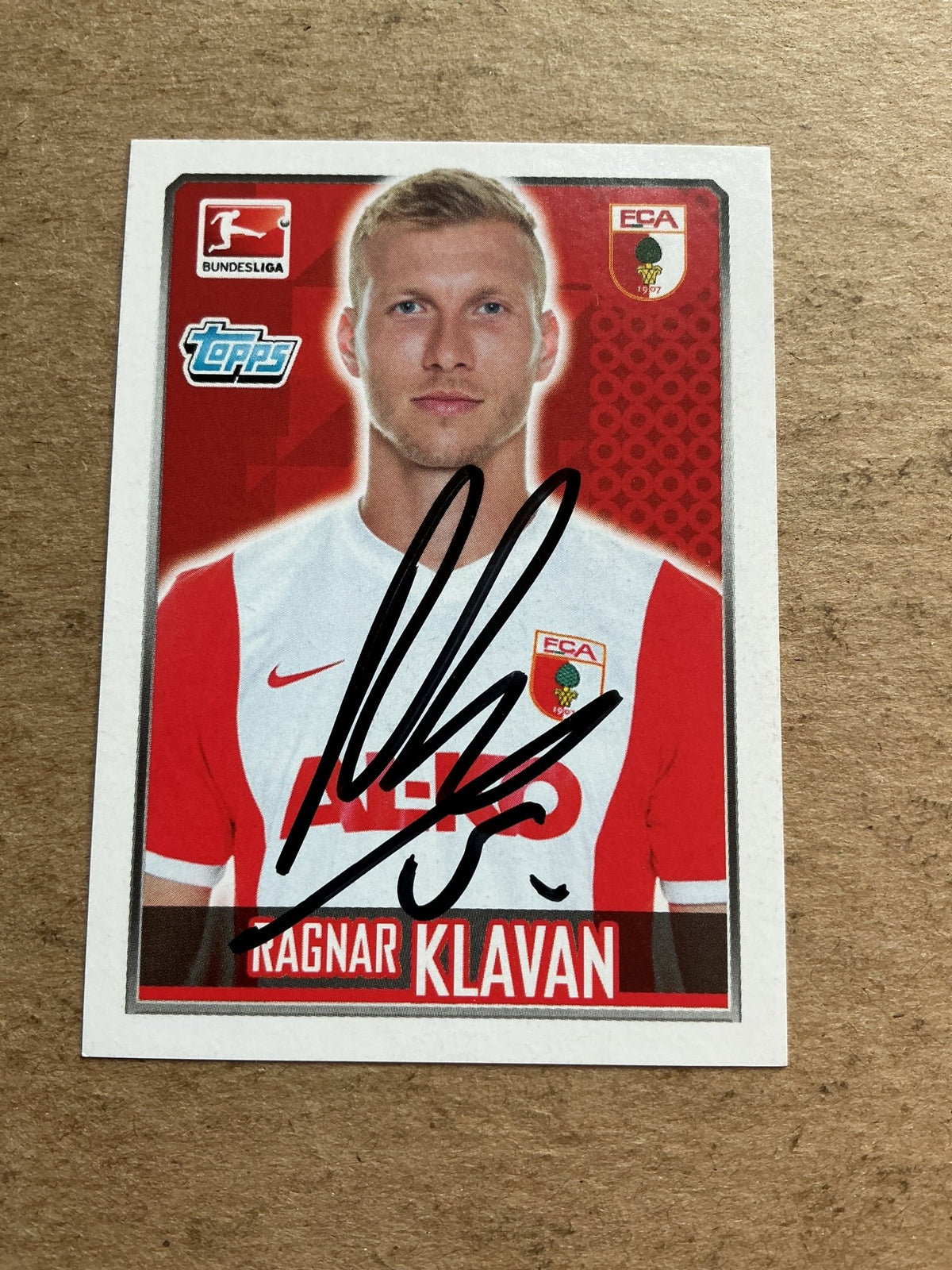 Ragnar Klavan, Estonia 🇪🇪 FC Augsburg 2014/15 Topps hand signed - Autographs-World