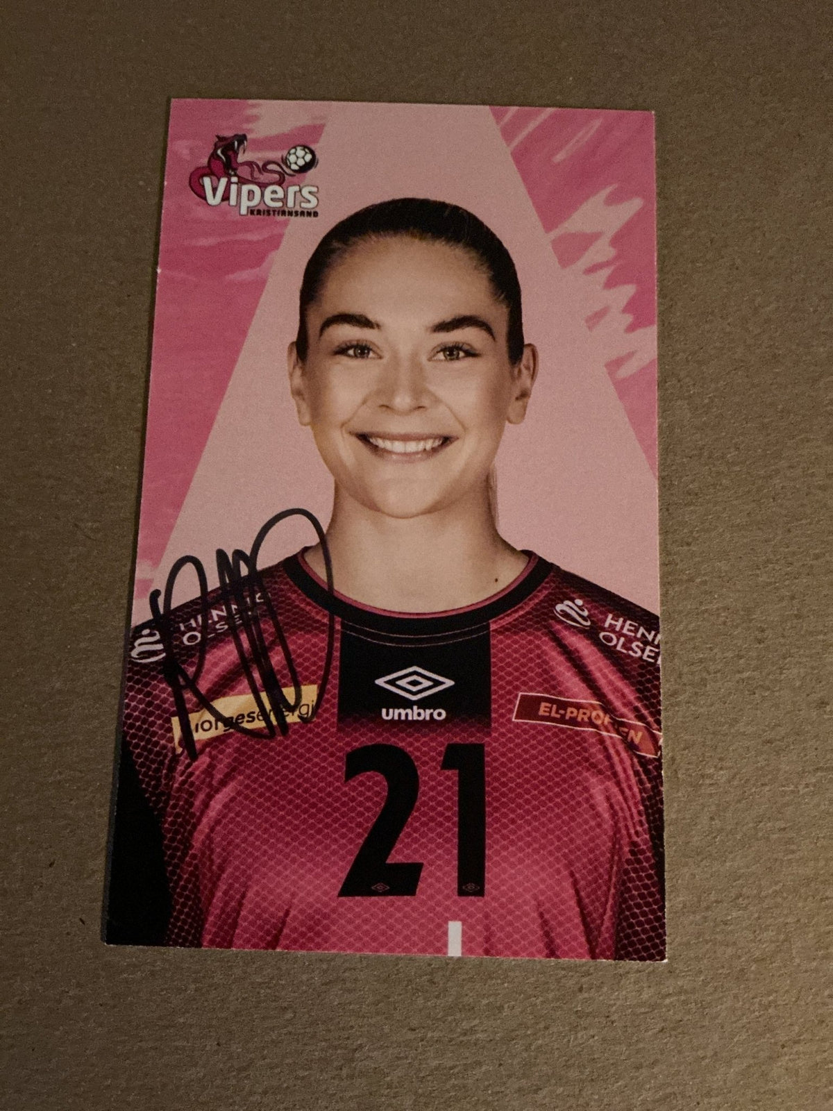 Ragnhild Valle Dahl, Norway 🇳🇴 Handball Vipers 2021/22 hand signed - Autographs-World