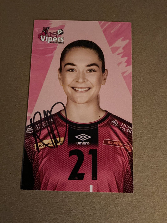 Ragnhild Valle Dahl, Norway 🇳🇴 Handball Vipers 2021/22 hand signed - Autographs-World