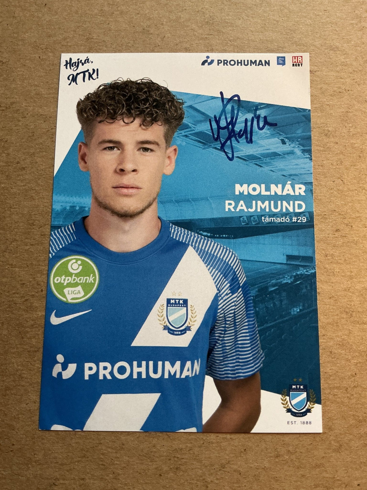 Rajmund Molnár, Hungary 🇭🇺 MTK Budapest FC 2023/24 hand signed - Autographs-World
