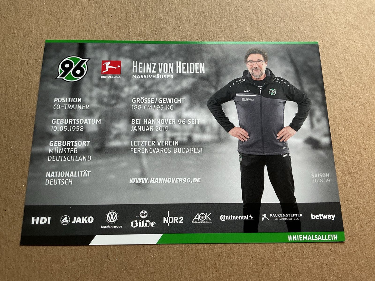Ralf Zumdick, Germany 🇩🇪 Hannover 96 2018/19 hand signed - Autographs-World