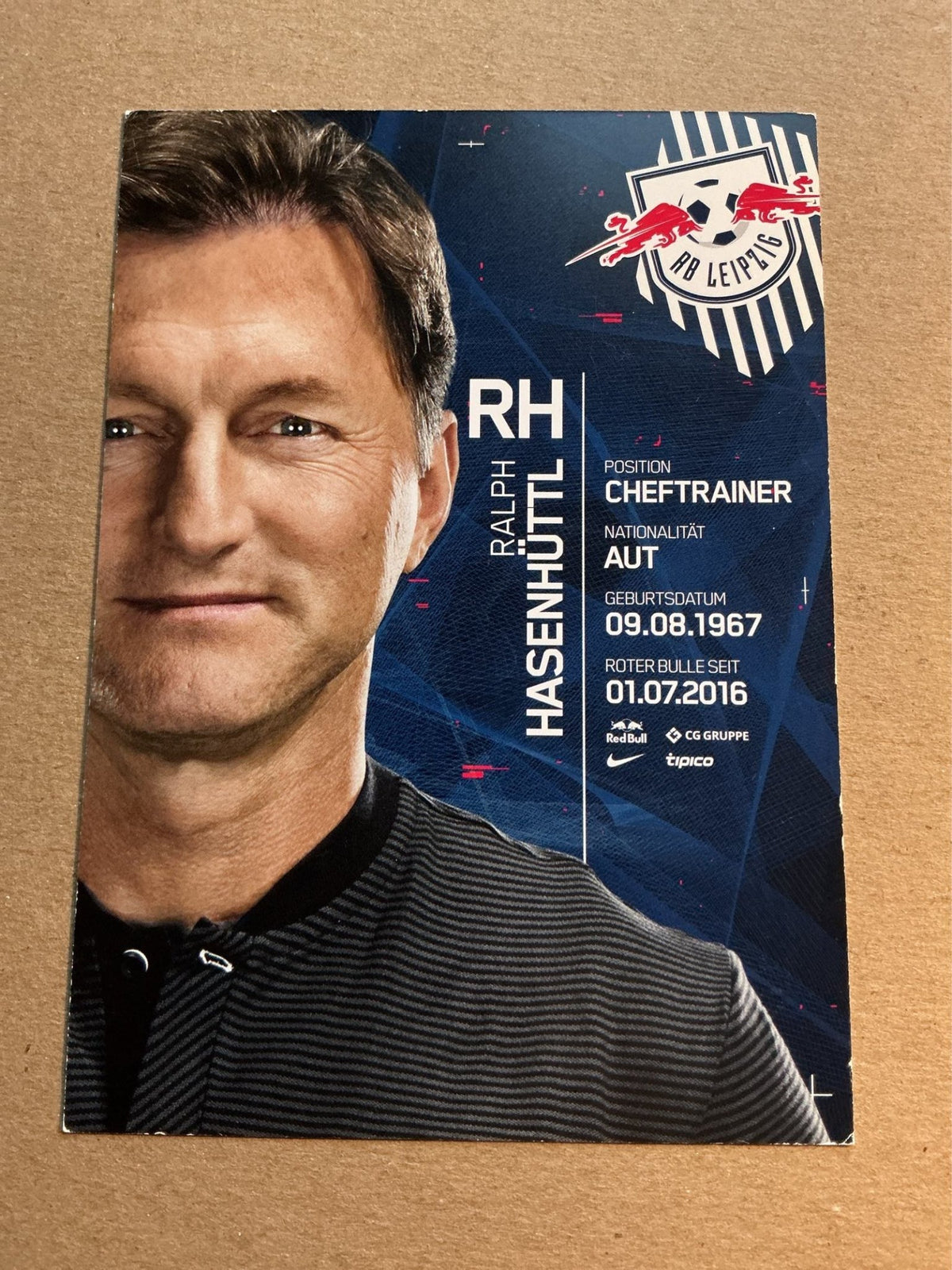 Ralph Hasenhüttl, Austria 🇦🇹 RB Leipzig 2017/18 hand signed - Autographs-World