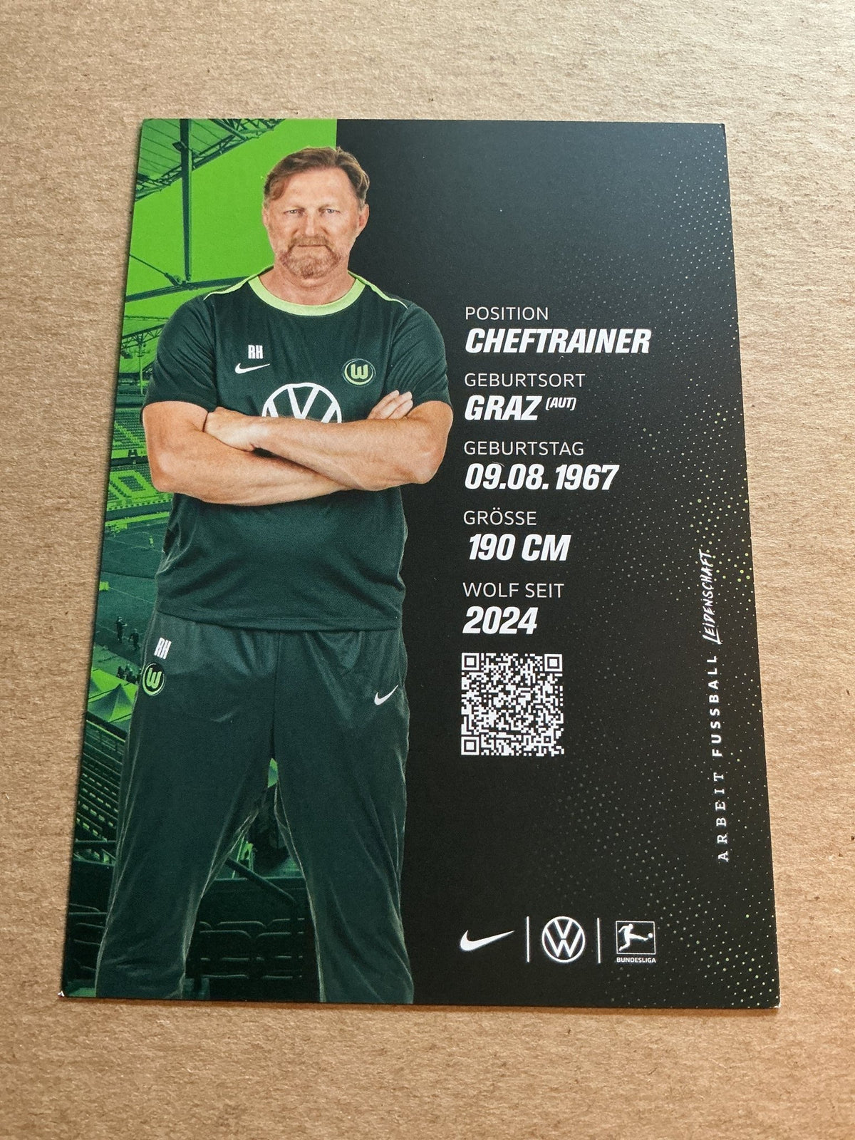Ralph Hasenhüttl, Austria 🇦🇹 VfL Wolfsburg 2024/25 hand signed - Autographs-World