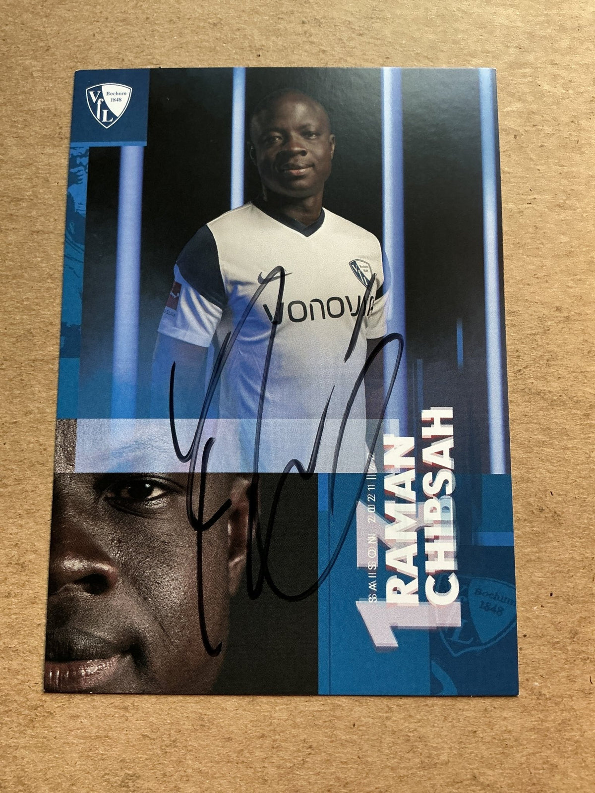 Raman Chibsah, Ghana 🇬🇭 VfL Bochum 2021/22 hand signed - Autographs-World