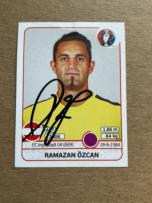 Ramazan Özcan, Austria 🇦🇹 UEFA Euro 2016 Panini hand signed - Autographs-World