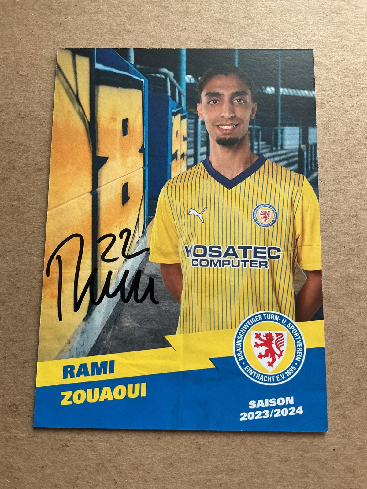 Rami Zouaoui, Tunisia 🇹🇳 Eintracht Braunschweig 2023/24 hand signed - Autographs-World