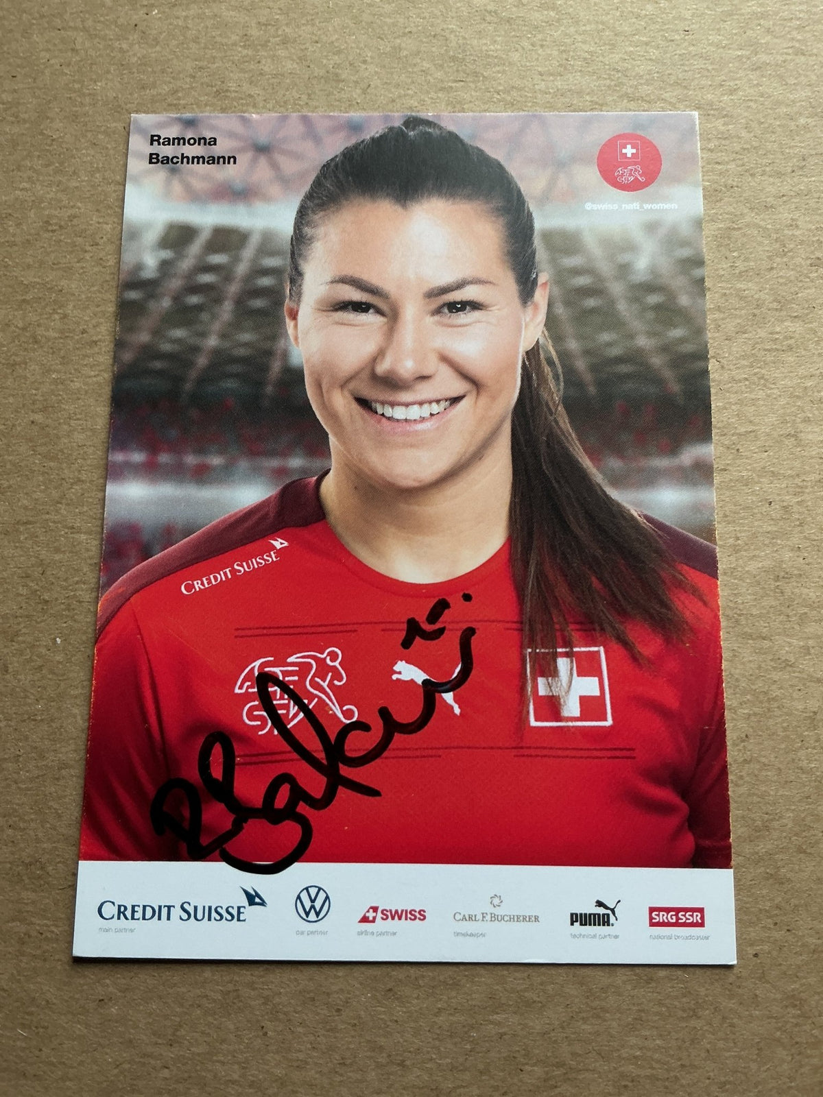 Ramona Bachmann, Switzerland 🇨🇭 UEFA Women’s Euro 2022 hand signed - Autographs-World