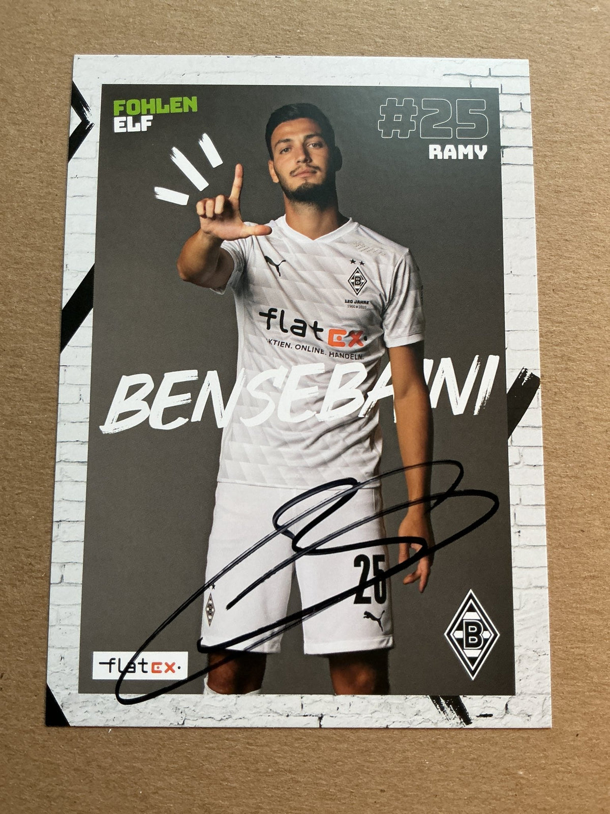 Ramy Bensebaini, Algeria 🇩🇿 Borussia Mönchengladbach 2020/21 hand signed - Autographs-World